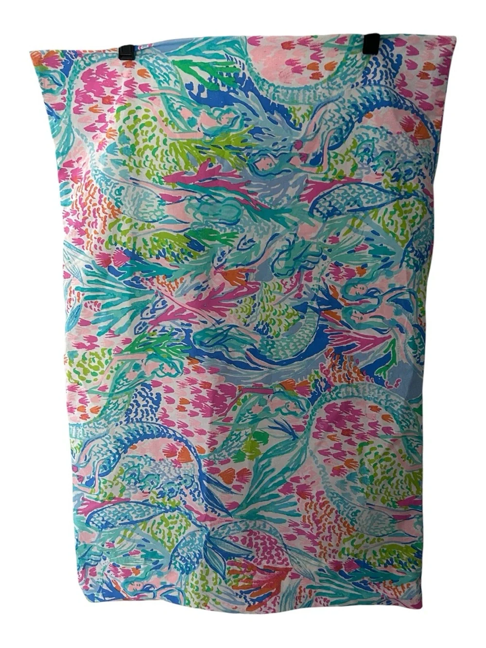 2 Pottery Barn Kids Lilly Pulitzer Mermaid’s Cove Standard Pillowcases 20X30
